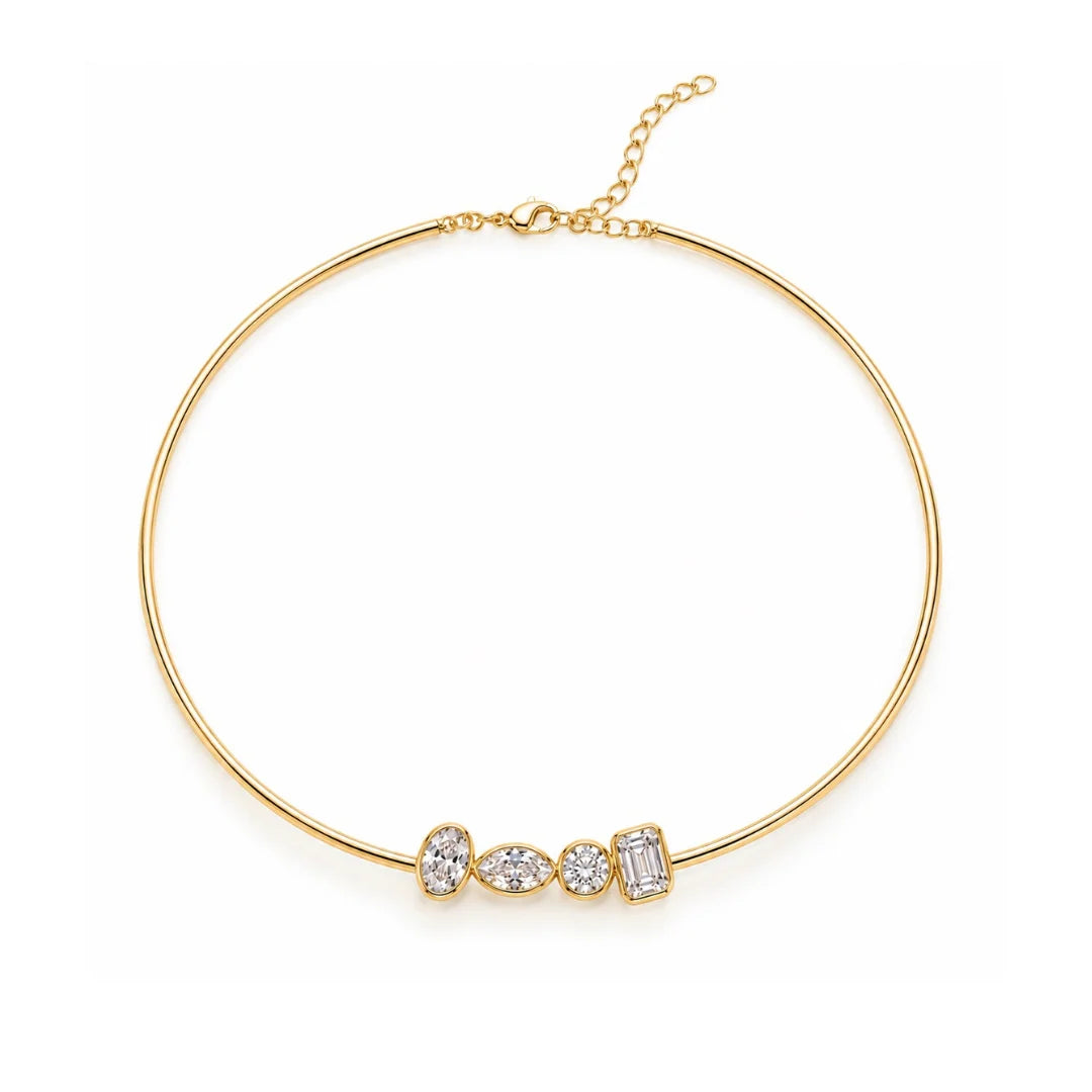 Four of a Kind Hard Choker in 14k Gold Plated | By Sandra Frometa