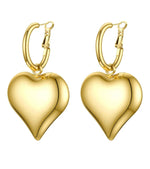 Load image into Gallery viewer, Full Heart Hoops
