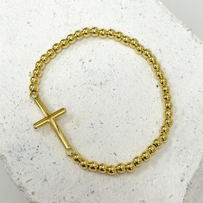 Golden Cross Large Bracelet 0
