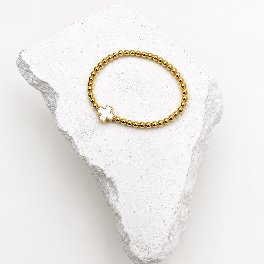 Golden Cross Nacar Bracelet