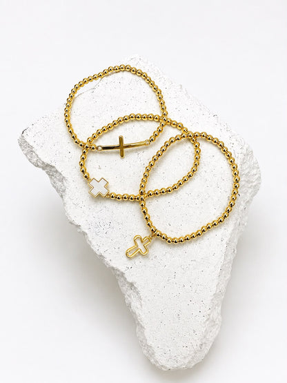 Golden Cross Nacar Bracelet 1