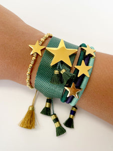 Green Stars Bracelet Set