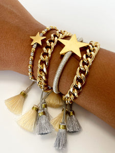 Beige Stars Bracelet Set