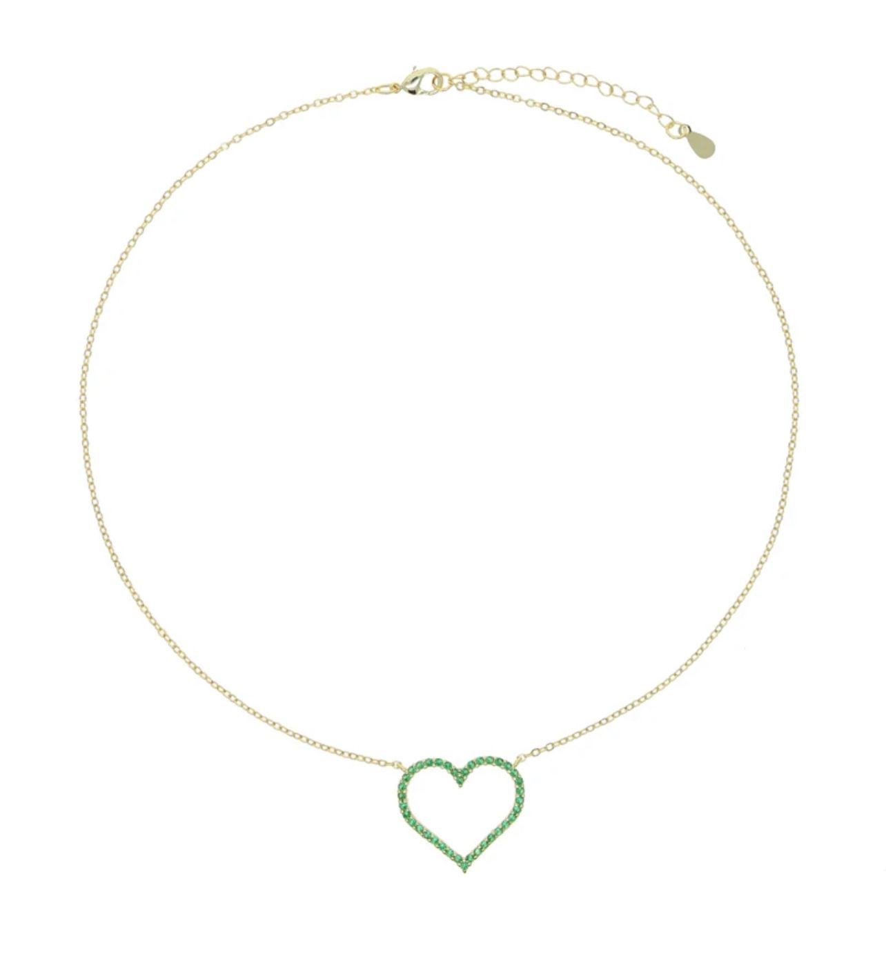 Emerald maxi heart