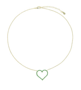 Emerald maxi heart
