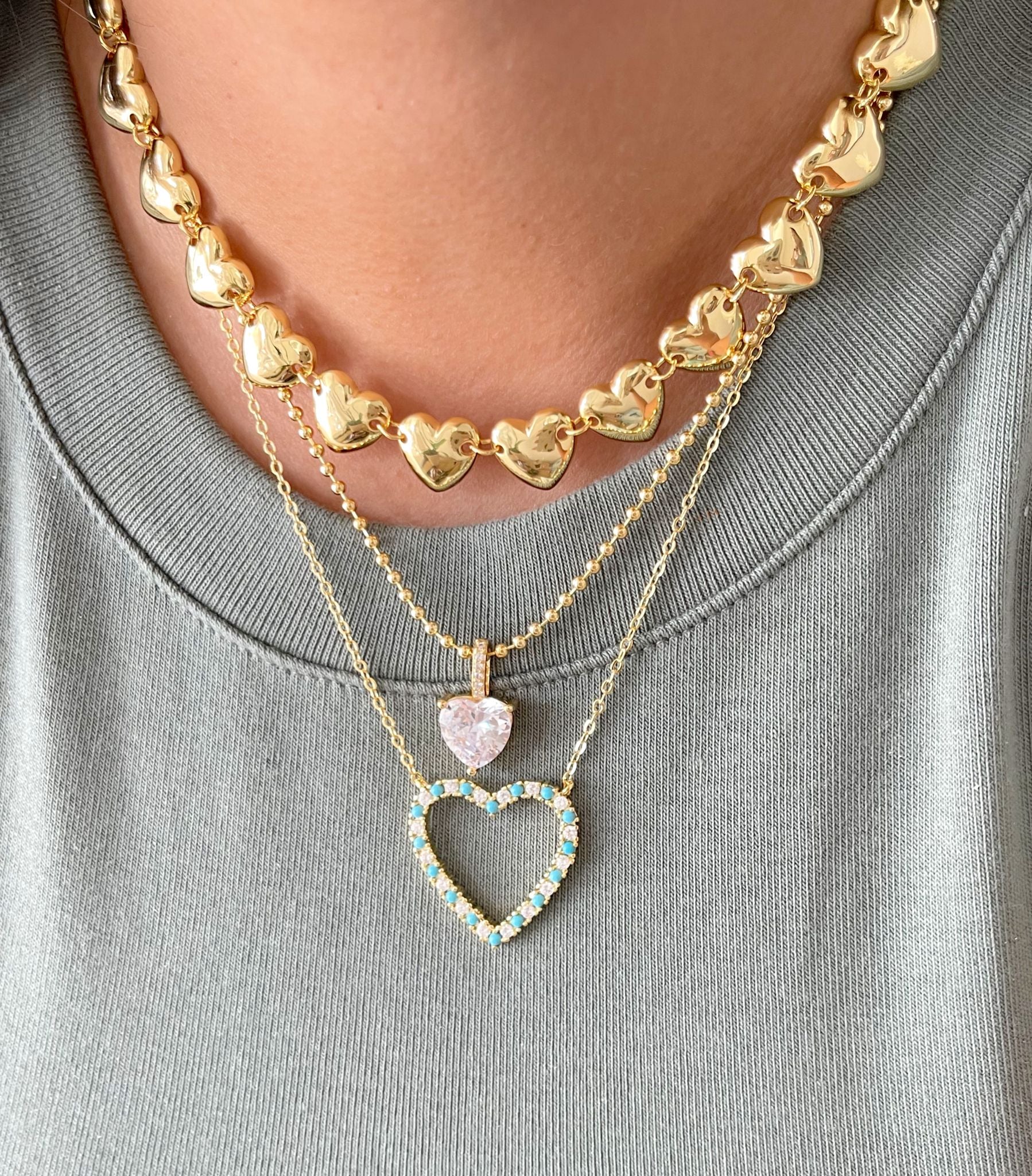 Crystal heart necklace