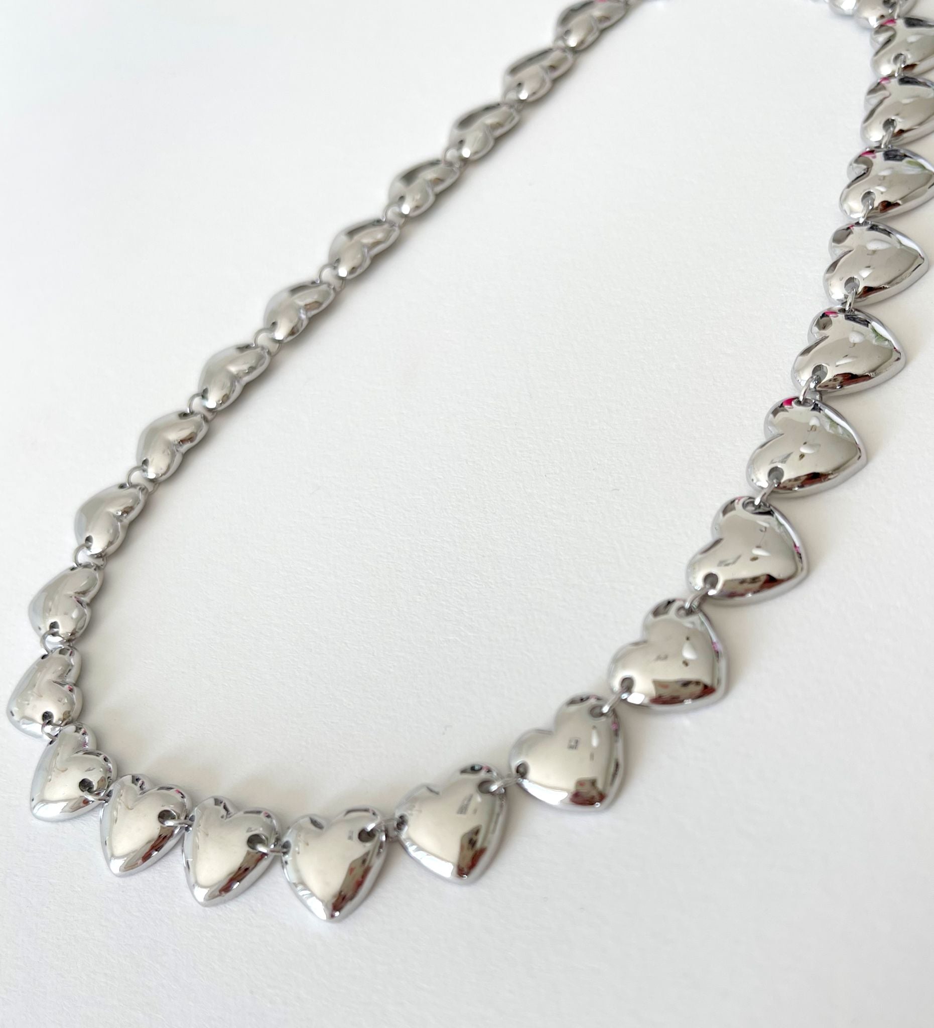Infinity love silver necklace