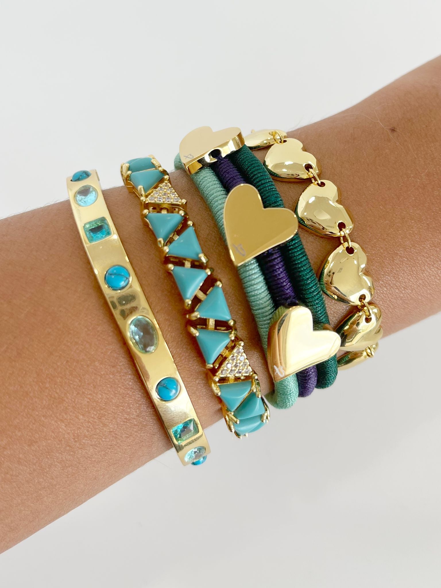 Turquoise heart bracelet