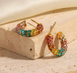 Load image into Gallery viewer, Rainbow hoops
