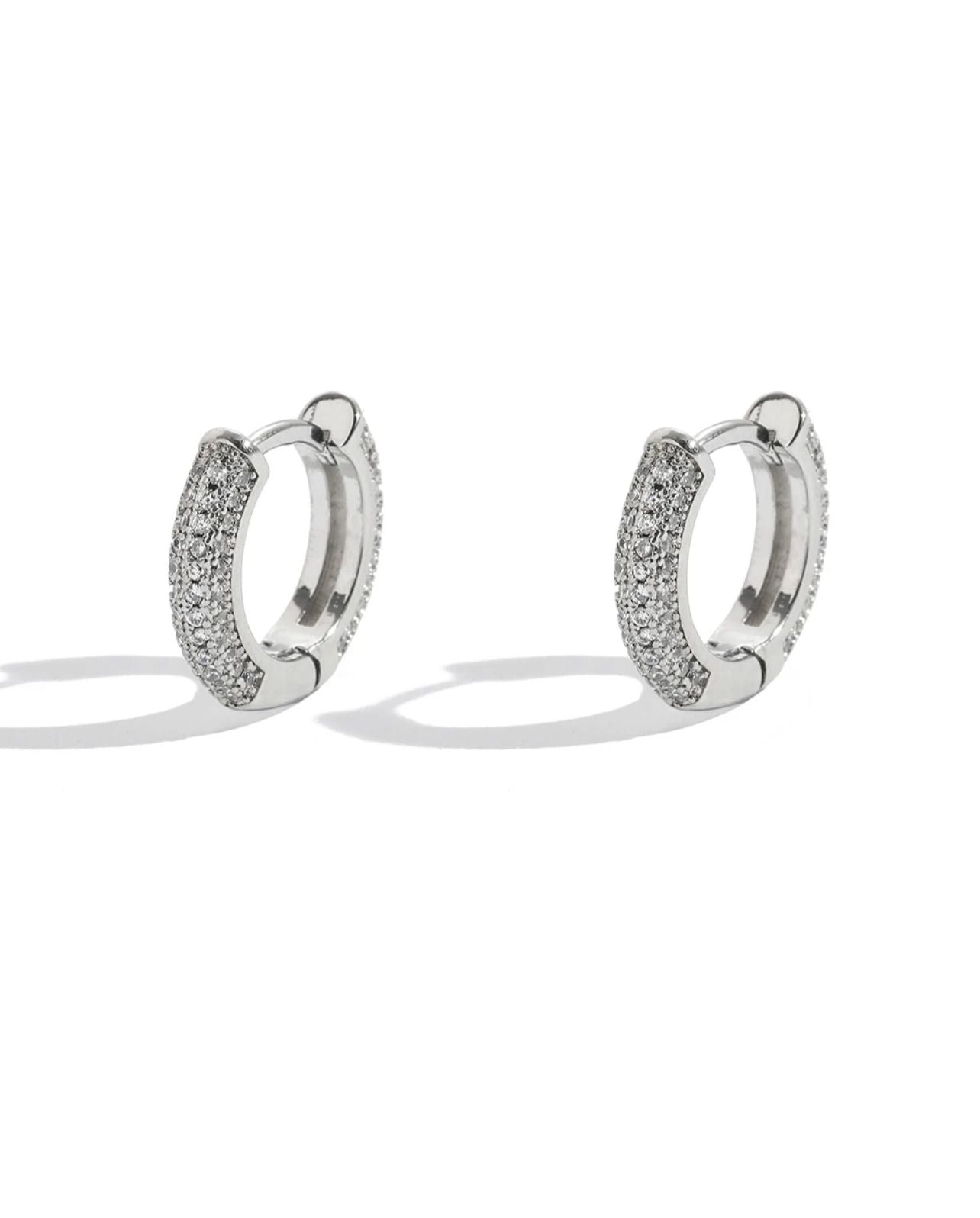 Classic silver hoops