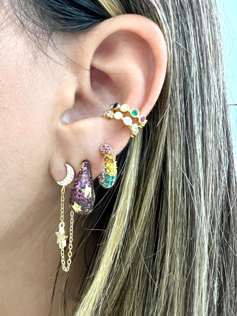 Rainbow earrings set