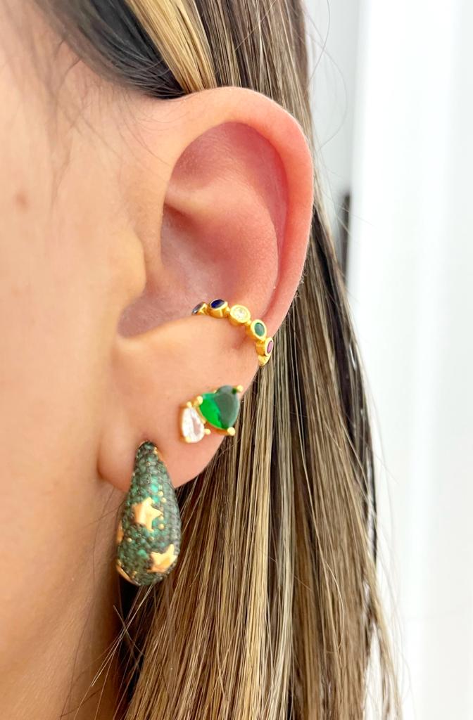 Sky green earrings set