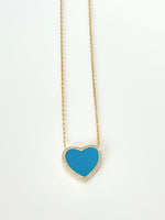 Load image into Gallery viewer, Turquoise heart necklace
