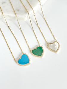 Nacar heart necklace