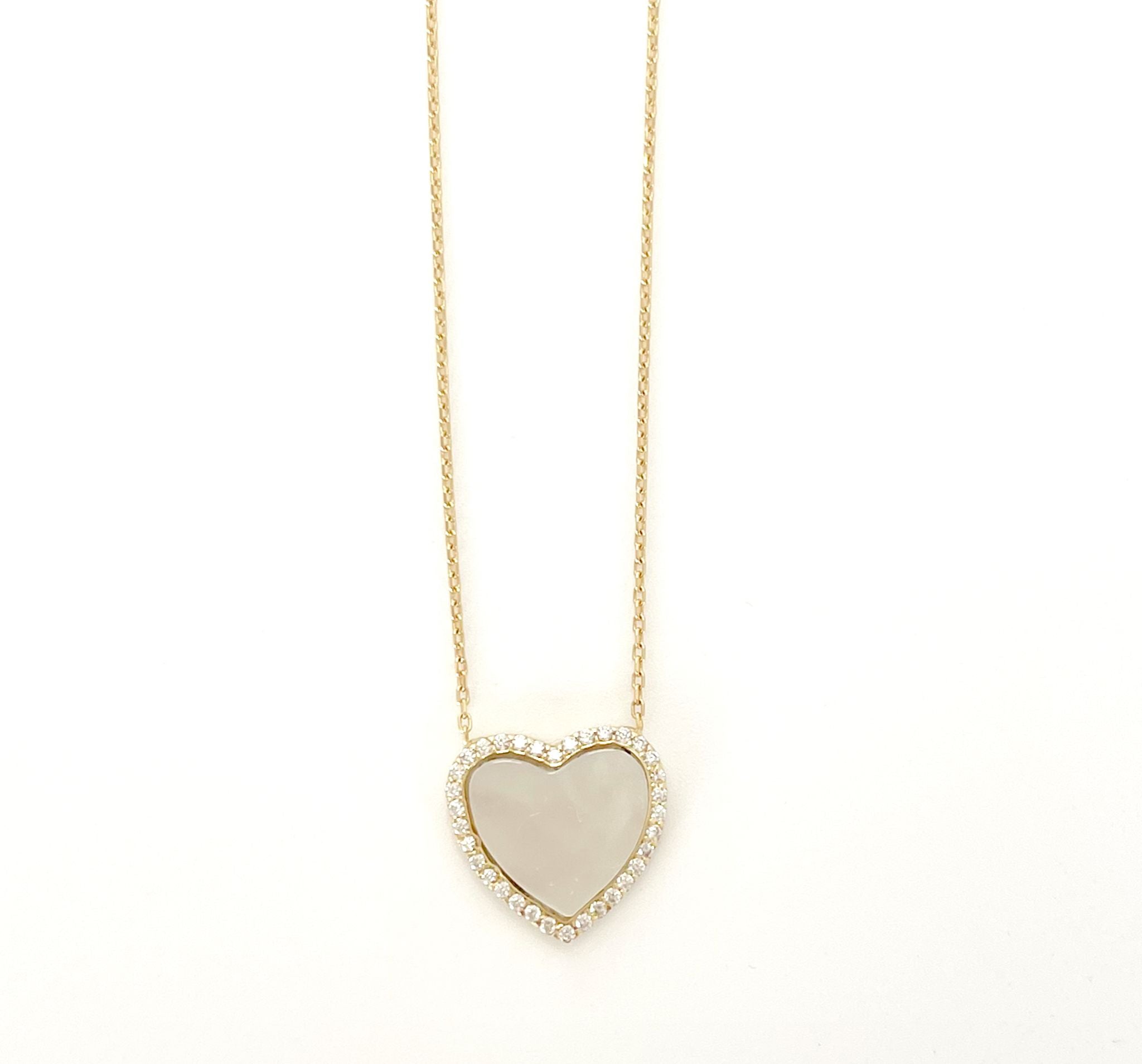 Nacar heart necklace