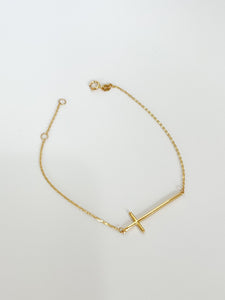 Cross gold  bracelet