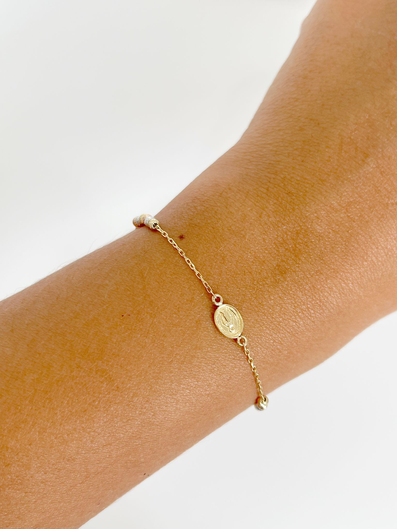 Virgen milagrosa gold bracelet