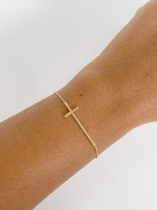 Cross gold  bracelet