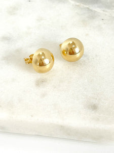 Maxi balls gold earrings