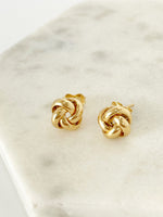 Load image into Gallery viewer, Elena gold earrings
