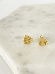 Love gold earrings