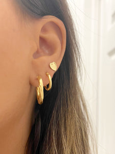 Love gold earrings