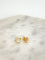 Load image into Gallery viewer, The Baguette Gold Earrings
