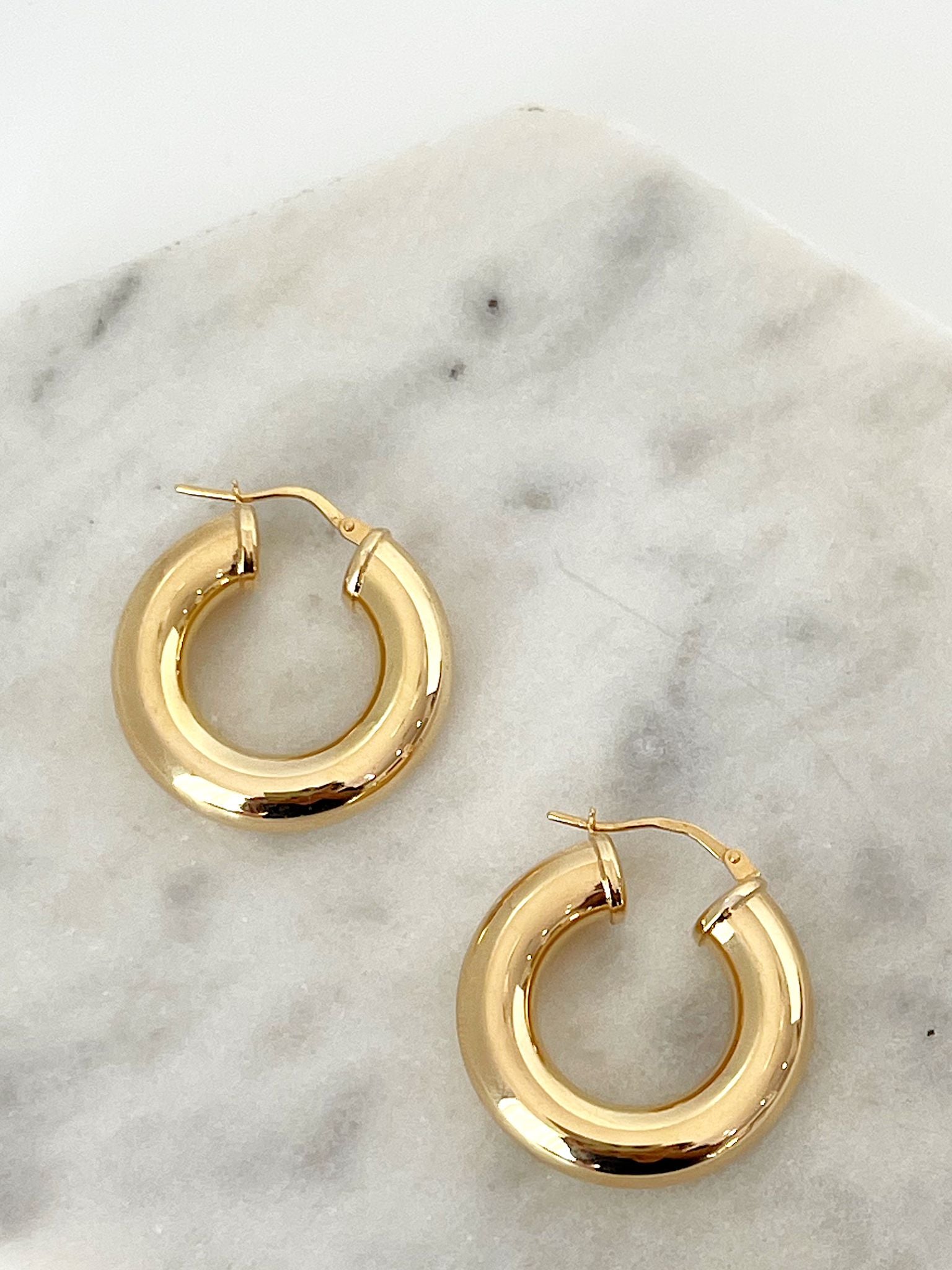 Classic large gold hoops