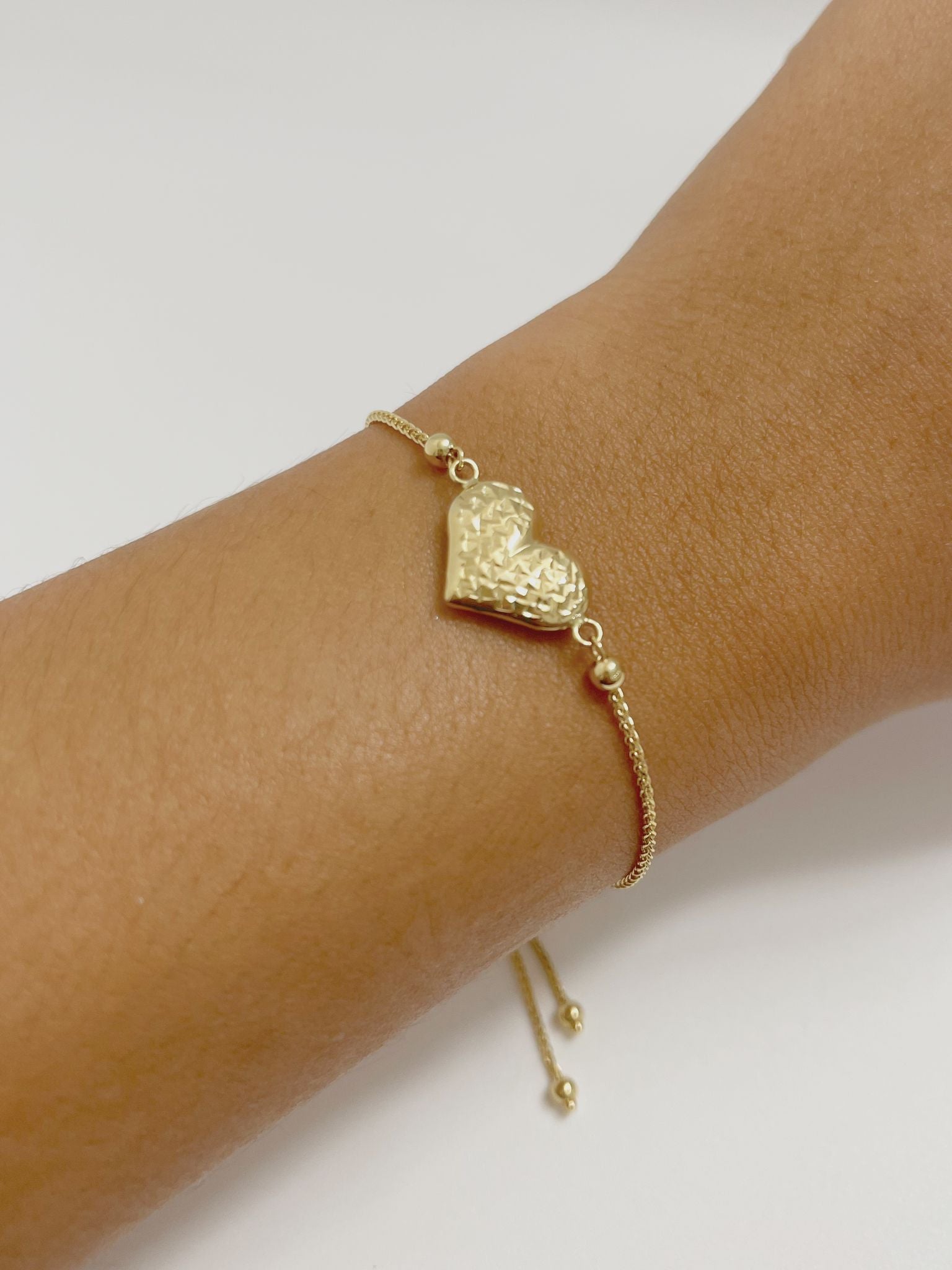 Unique heart gold bracelet
