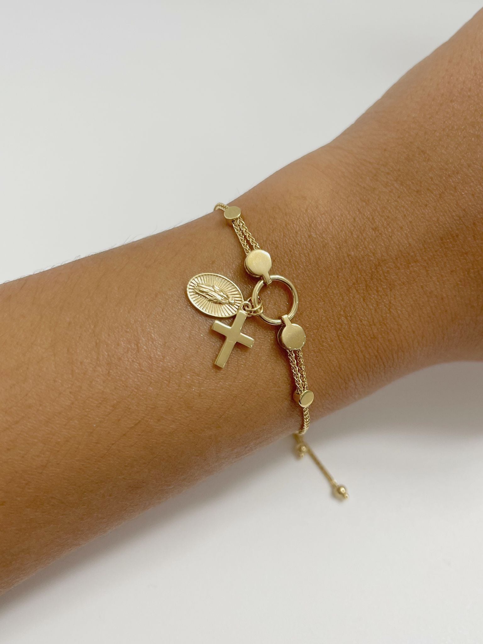 Religious gold bracelet