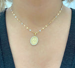 Load image into Gallery viewer, Round three gold necklace
