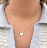 Load image into Gallery viewer, Cristal heart gold necklace
