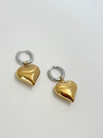 Load image into Gallery viewer, Queen of Heart BOLD Hoops
