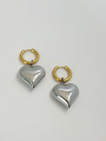 Load image into Gallery viewer, Queen of Heart Bold Hoops ||
