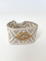 Load image into Gallery viewer, Grey lucky eye bracelet
