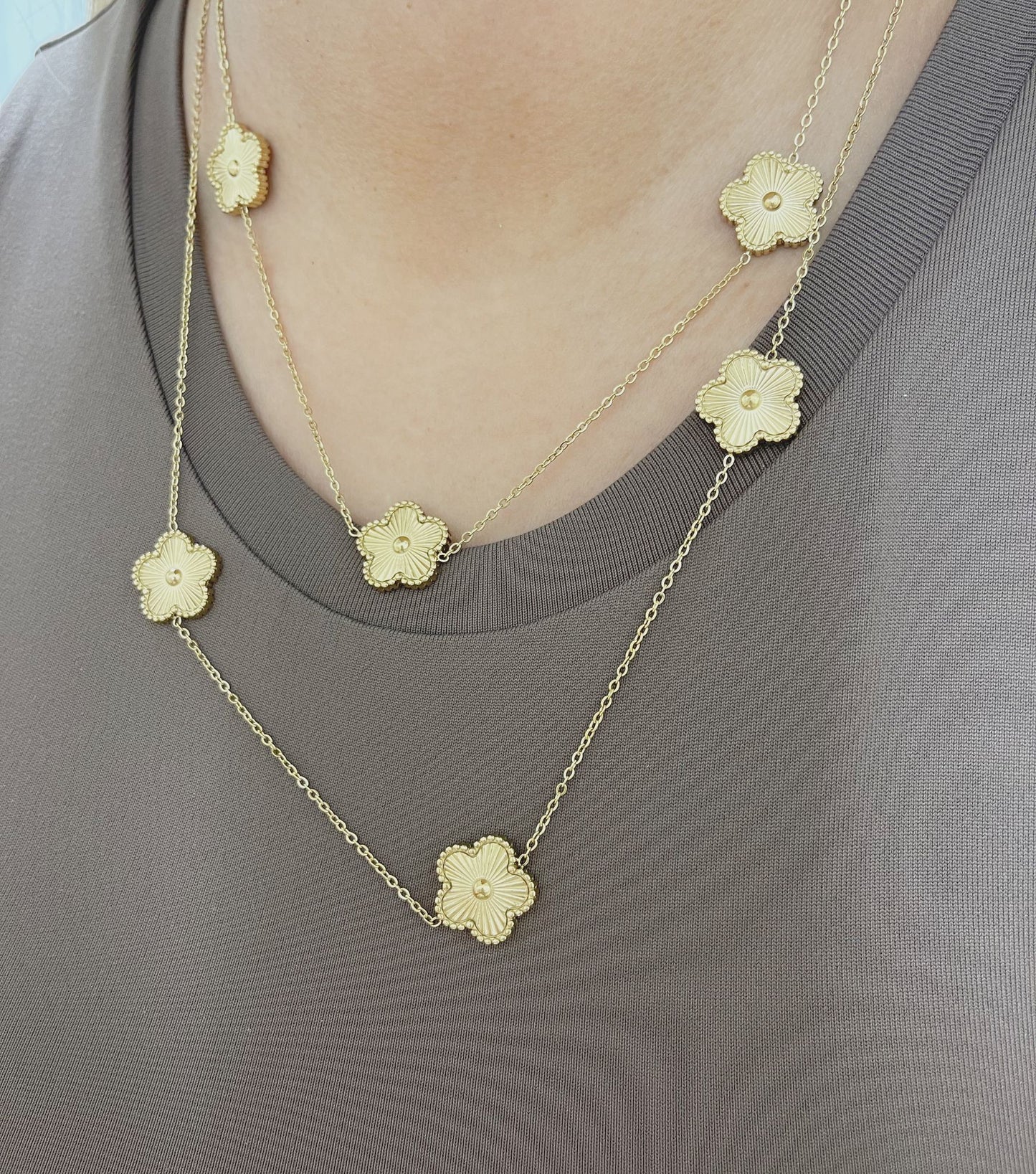 Double Daisy Necklace