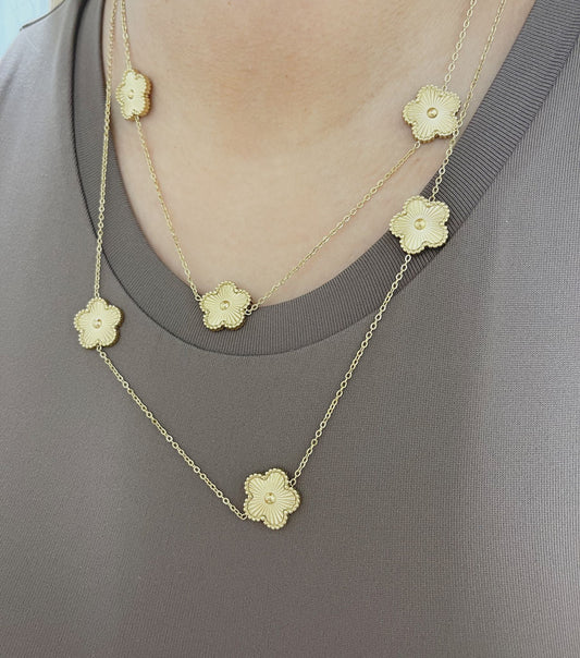 Double Daisy Necklace