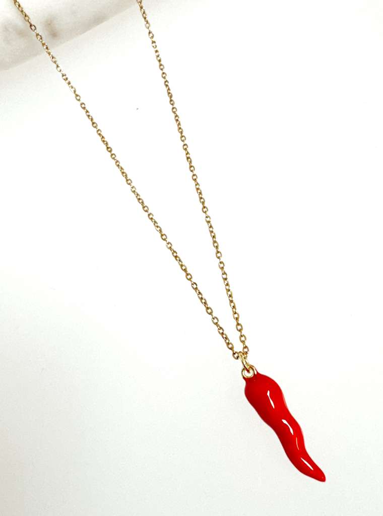 Red Cornicello Necklace