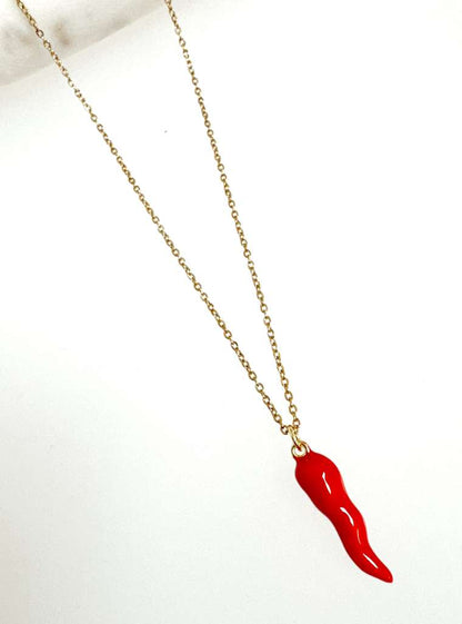 Red Cornicello Necklace