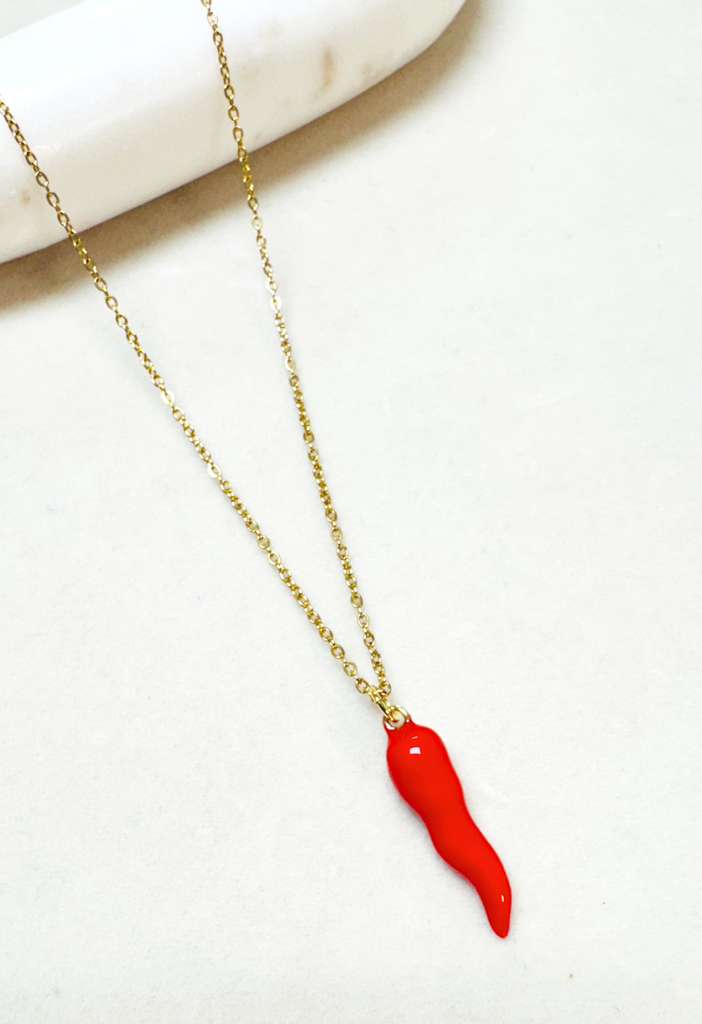 Red Cornicello Necklace