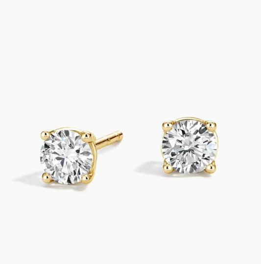 Lab diamonds tud earrings gold yellow