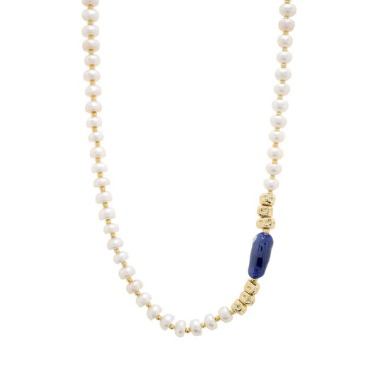 PEARLINA Navy Necklace
