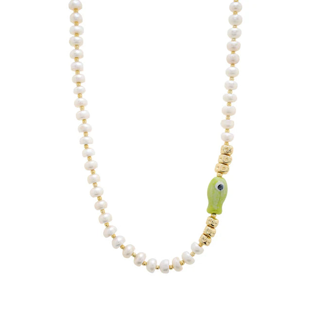 PEARLINA Lime Necklace