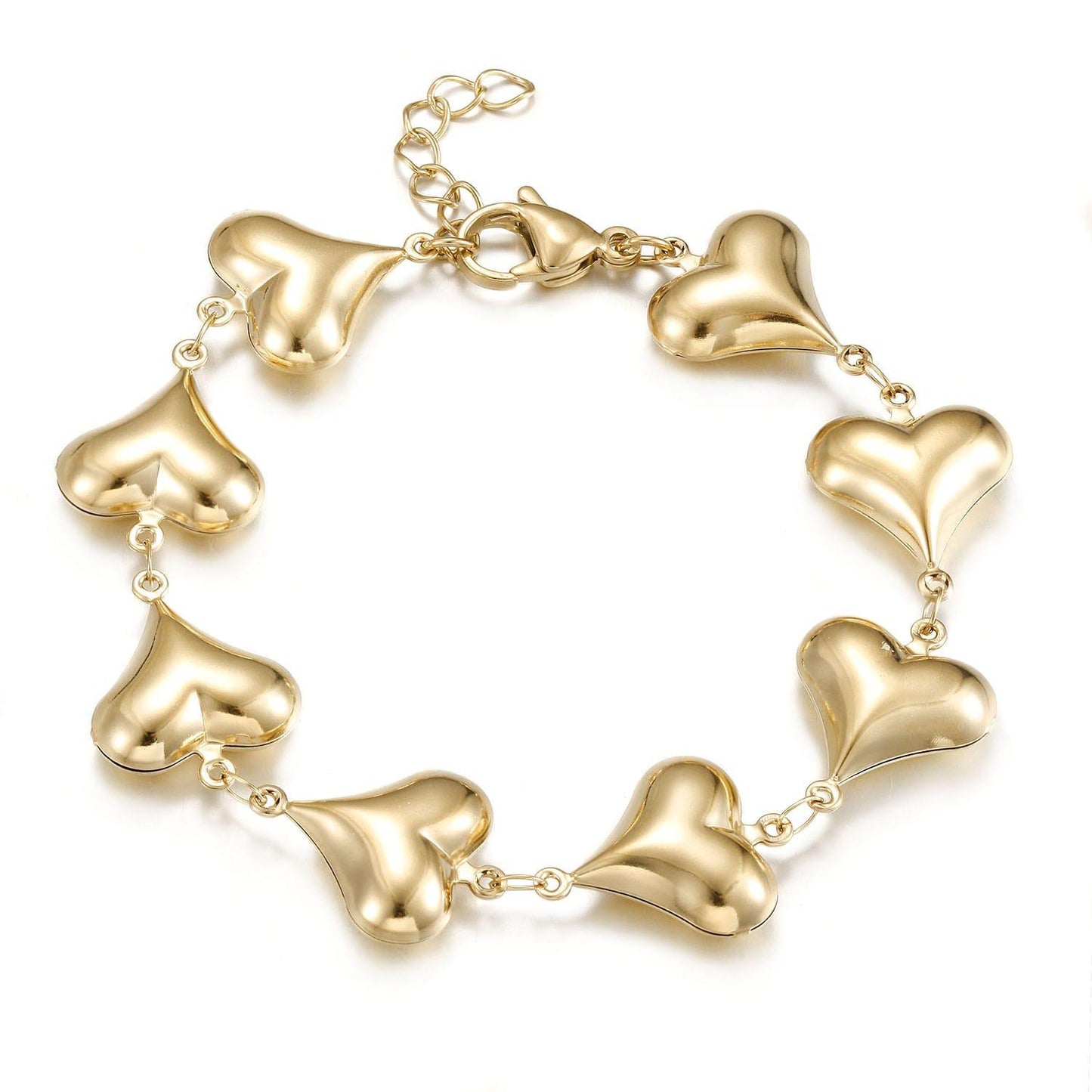 Maxi gold heart bracelet