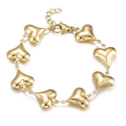 Maxi gold heart bracelet
