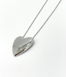 Maxi Heart Silver Necklace