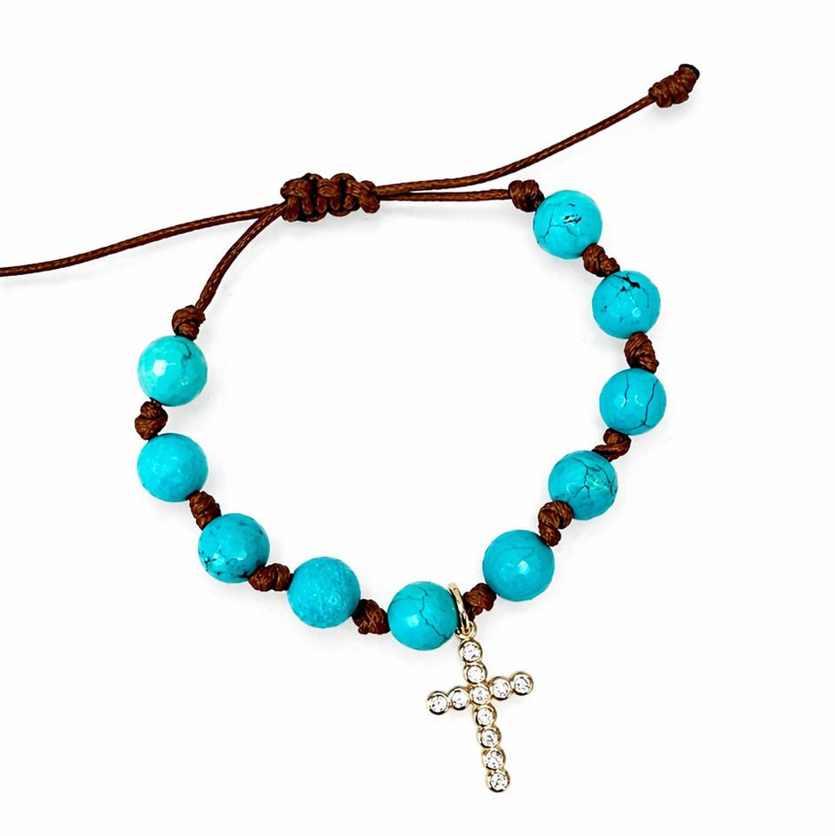 Natural stone turquoise bracelet
