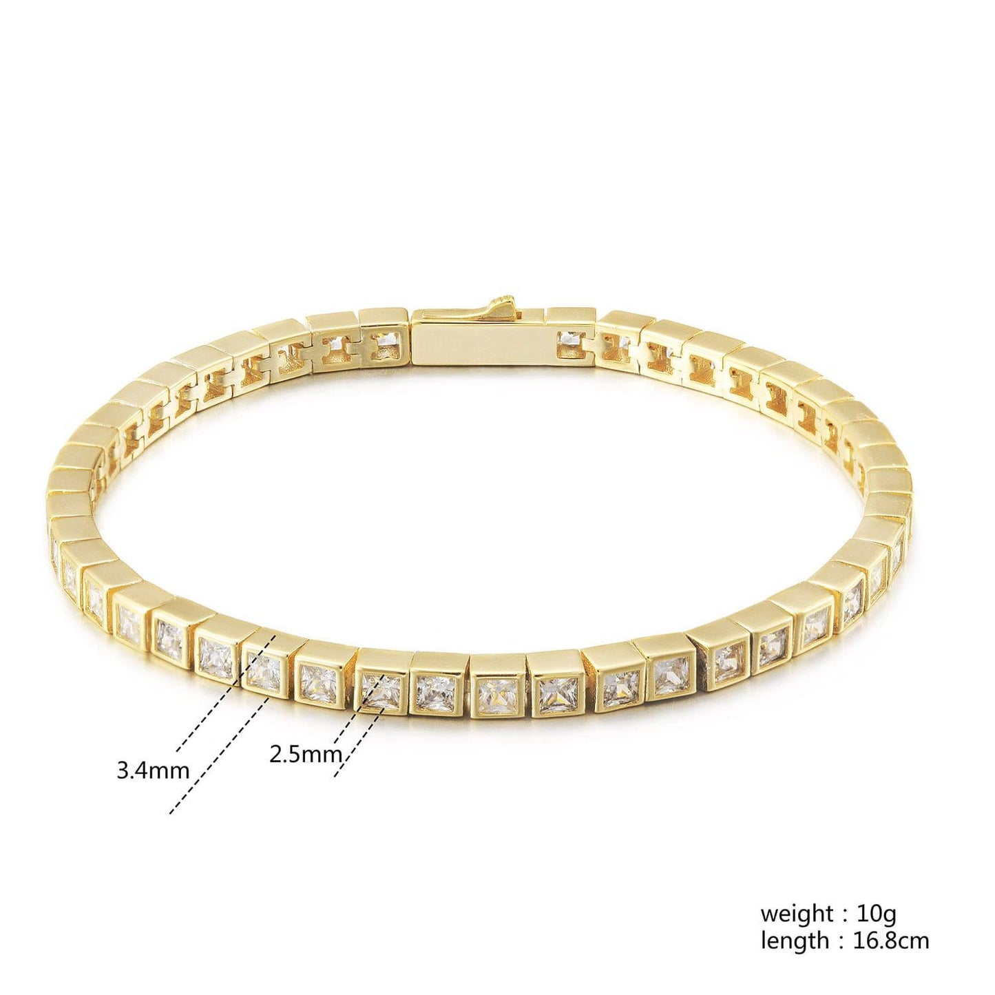 Penelope tennis bracelet gold
