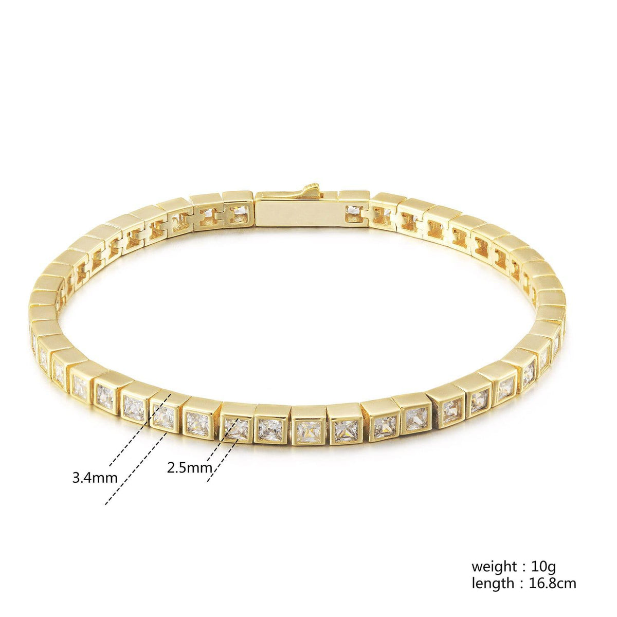 Penelope tennis bracelet gold