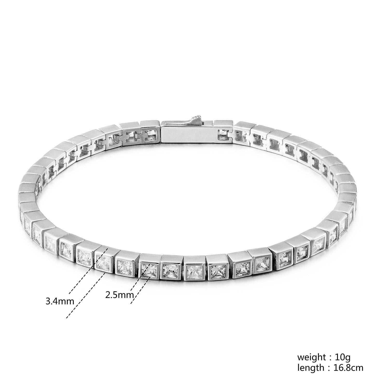 Penelope tennis bracelet plated